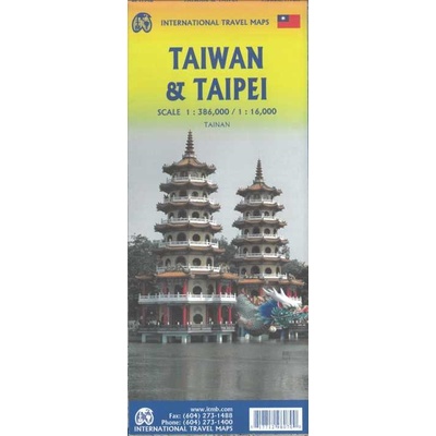 ITMB Publishing mapa Taiwan 1:386 t./Taipei 1:16 t. ITM