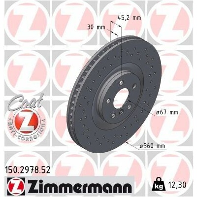 Brzdový kotúč ZIMMERMANN 150.2978.52