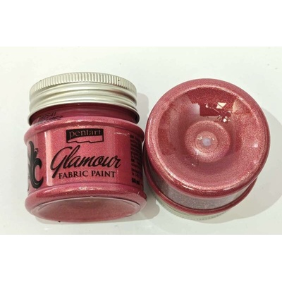 Glamour kůže a textilní barva 50 ml růžové stříbro