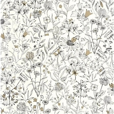 Caselio Vliesová tapeta Art of Botany Květinová bílá 0,53 x 10,05 m