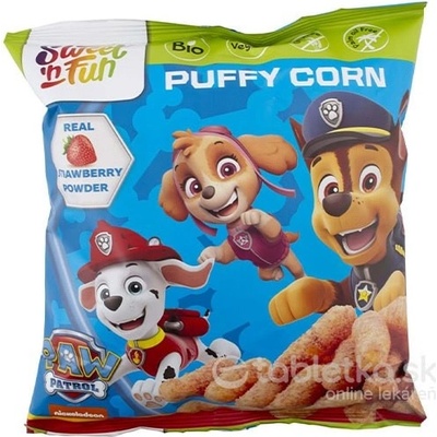 Sweet 'n Fun Paw Patrol BIO PUFFY CORN chrumky jahodové 50 g