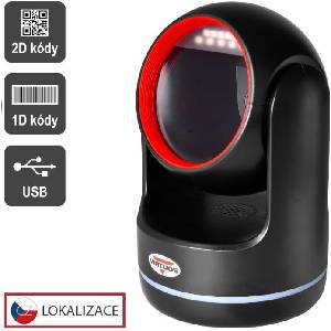 VIRTUOS EHE0009 CCD 2D четец HT-861A, стационарен, USB, черен (EHE0009)
