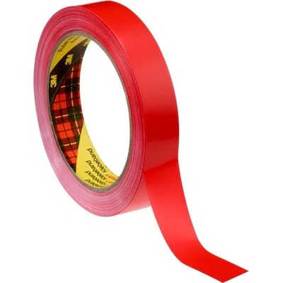 3M Scotch Performance PVC baliaca páska s UPVC fóliou, červená, 12 mm x 66 m