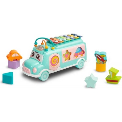 Toyz edukačný hudobný autobus s vkladačkou mätový