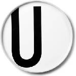 Design Letters Чиния aj буква u порцеланова (10201500u)