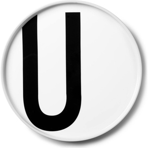 Design Letters Чиния aj буква u порцеланова (10201500u)