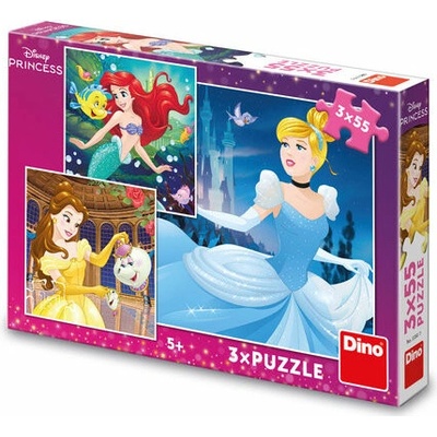 Dino Veselé princezné 3× 55 dielov