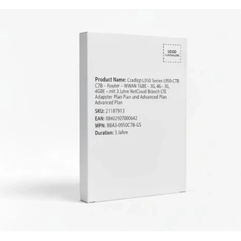 Cradlepoint L950 Series L950 C7B Router WWAN 1GbE 3G 4G mit 3 Jahre NetCloud Branch LTE Adapter Essentials Plan und Advanced Plan (BBA3-0950C7B-GS)