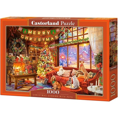 Castorland Vánoční večer se zvířátky 1000 dílků