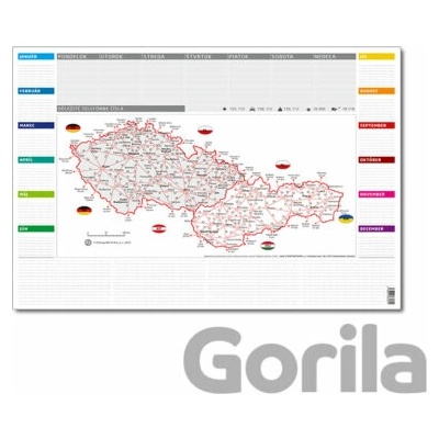 podložka na stôl podložka na stôl s mapou ročné ium 320x230mm 20 listov 2025