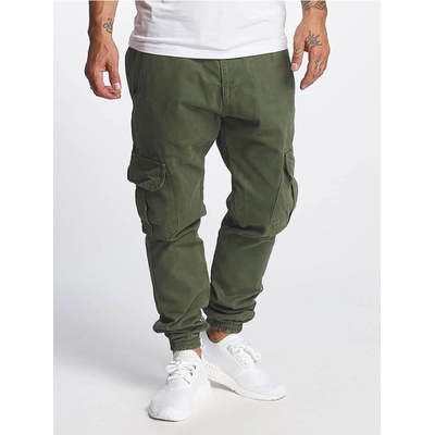 DEF Мъжки карго панталони в цвят маслина DEF KindouUB-DFJS042-00176 - Зелен, размер 34