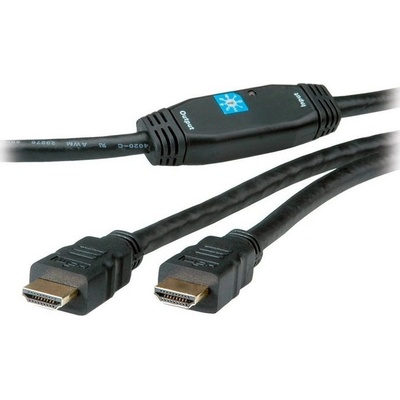 Roline HDMI кабел, Roline, 30 м, Full HD 3D, 1080p, 15x23x75 mm, черен (14.01.3465)