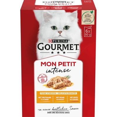 Gourmet 20% намаление! 48 x 50 г Gourmet Mon Petit на специална цена! - патешко, пилешко и пуешко