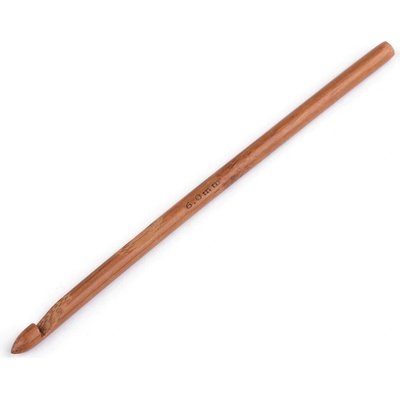 Bambusový háček na háčkování vel. 6; 7; 8; 10 Varianta: 1 (6 mm) bambus tmavý, Balení: 1 ks 59423/152700/274839