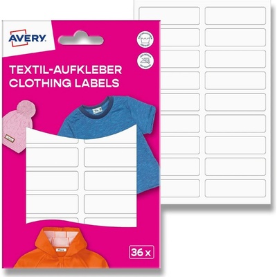 Avery Zweckform ETVET36 etikety na textil bílé 45 x 13 mm 36 etiket