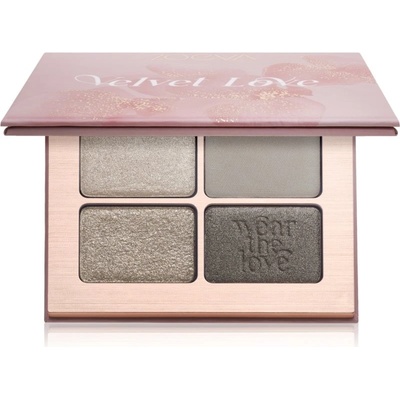 ZOEVA Velvet Love Eyeshadow Quad paletka očních stínů odstín Smoky Sultry Eyes 4 x 1,5 g