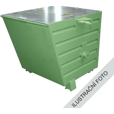 Happy End Výklopný kontejner TRV s víkem zelená nosnost 2000 kg PLN 8825/ZE