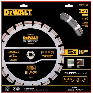 DEWALT DIA ELITE Series 350 мм диск за рязане на асфалт/бетон DT20467 (DT20467)
