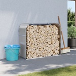 vidaXL Поставка за дърва, светлосив, 120x45x100см, поцинкована стомана (364553)