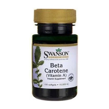 Swanson Бета каротин Beta-Carotene (Vitamin A) 10000IU, 100 меки таблетки, 4277