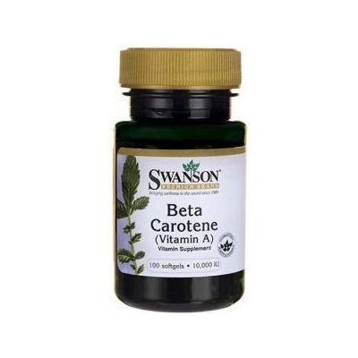 Swanson Бета каротин Beta-Carotene (Vitamin A) 10000IU, 100 меки таблетки, 4277