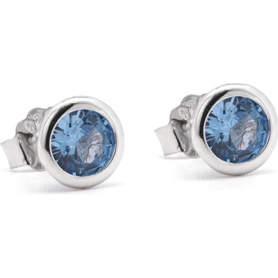 Rafity stříbrné náušnice s akvamarínem E0122PZ-01