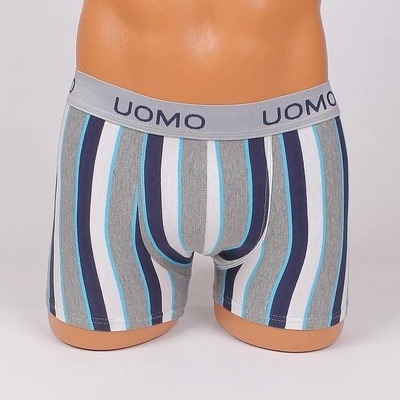 Мъжки боксер на райе и външен ластик с надпис