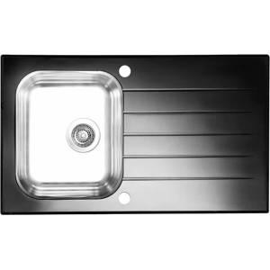 Alveus Мивка от неръждаема стомана Alveus Glassix 10 - черна 86x50 см (1099450) Мивка за вграждане