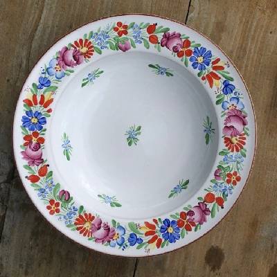 Keramika J&B Talíř jídelní hluboký, bílý ø 23 cm
