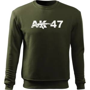 DRAGOWA мъжки суитшърт ak-47, маслиненозелен, 300г/м2 (5394)