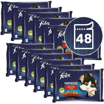 FELIX Капсули FELIX Fantastic с заек и агнешко в желе 48 x 85 г