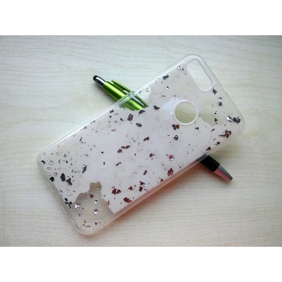 Pouzdro Jelly Case Xiaomi Mi A1 - Třpytky - stříbrné mramor