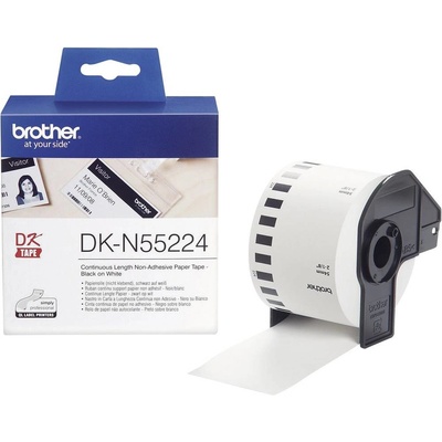 Brother Brother DKN55224 - Papier - Schwarz auf Weiß - Rolle (5,4 cm x 30,5 m) etikety v roli 54 mm x 30.48 m papier biela 1 ks nelepí DKN55224 univerzálne; DKN55224