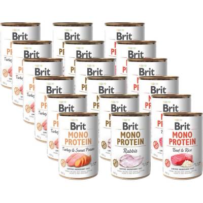 Brit Adult Mono Protein Mix příchutí 18 x 400 g