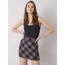 Károvaná mini sukně dhj-sd-3213.11p dark purple