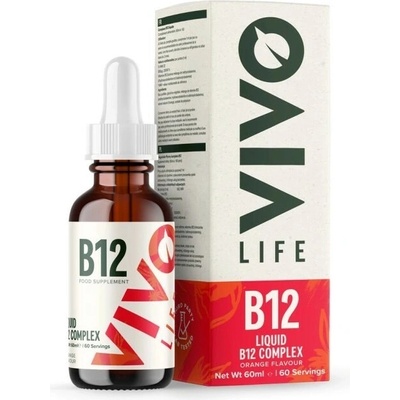 VIVO Life Vitamín B12 komplex vegánske kvapky 60 ml