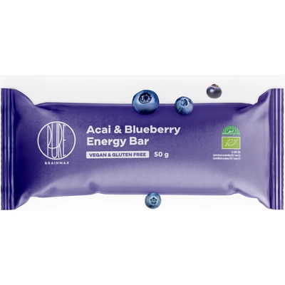 BrainMax Pure Pure® Energy Bar, асаи и боровинка, БИО, 50 г