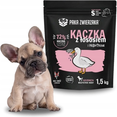Paka Zwierzaka kačica a losos pre šteniatka 1,5 kg