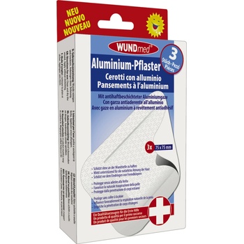 Wundmed hliníková náplast 75 x 75mm 3 ks