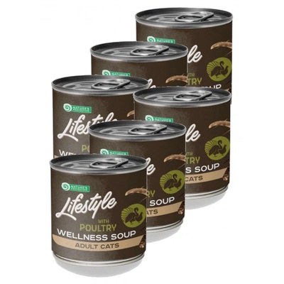 Nature's Protection Nature's Protection Lifestyle Wellness Soup for Longhaired Cats With Poultry - супа за дългокосмести котки с домашни птици, 6 х 140 мл