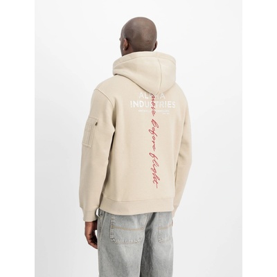 Alpha Industries mikina Signature Back Print Hoody béžová organic