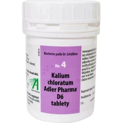 Adler Pharma Schüsslerovy soli Nr.4 Kalium chloratum D6 2000 tablet