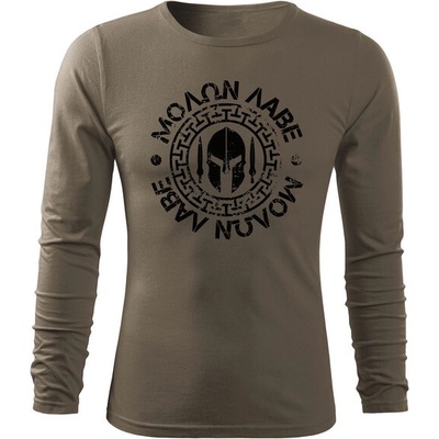 Dragowa Fit-T tričko s dlhým rukávom Molon Labe olivová