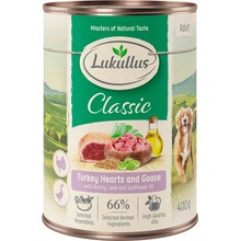 Lukullus Adult krůtí srdce & husa 6 x 400 g