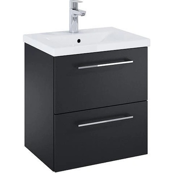 Roca Шкаф Unik Roma Compact Plus, matt black, 515 x 395 mm с 2 чекмеджета и умивалник (A852472532)