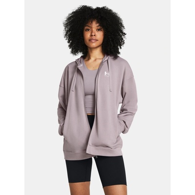 Under Armour UA Rival Terry OS FZ Hooded šedá