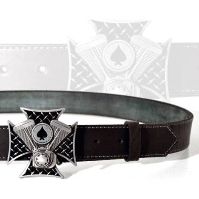 Kožený opasek CRUISON Spade Cross