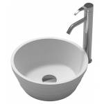 Inter Ceramic Мивка за баня ICC 3837W, монтаж върху мебел, iStone, бял (3837W)
