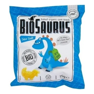 McLLOYDS Biosaurus Junior mini kukuričné chrumky s morskou soľou 15 g