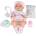 Moni Кукла-бебе Moni Toys - С розово халатче и аксесоари, 36 cm (108305)
